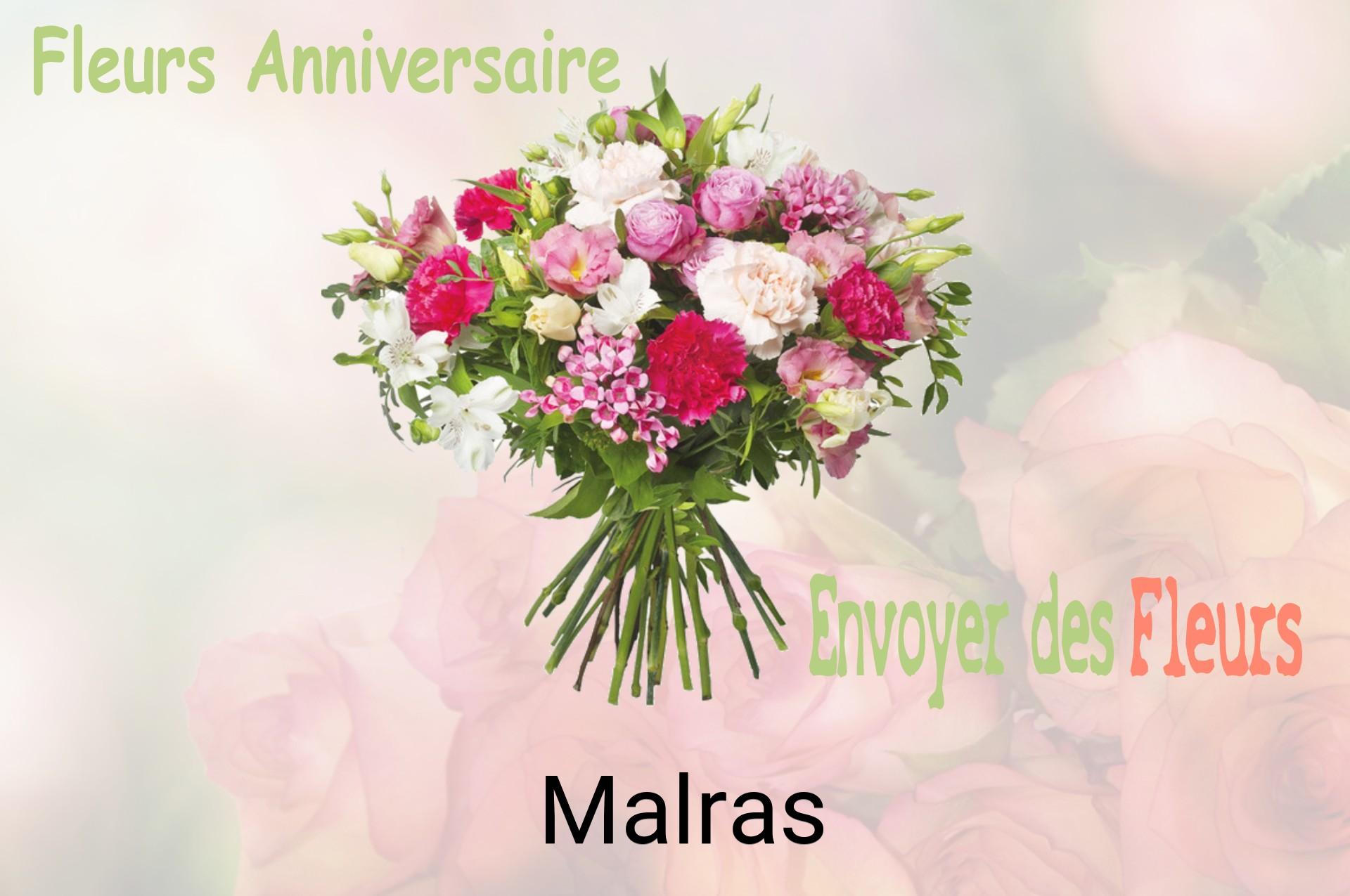 Bouquet de fleurs d’anniversaire livré à Malras