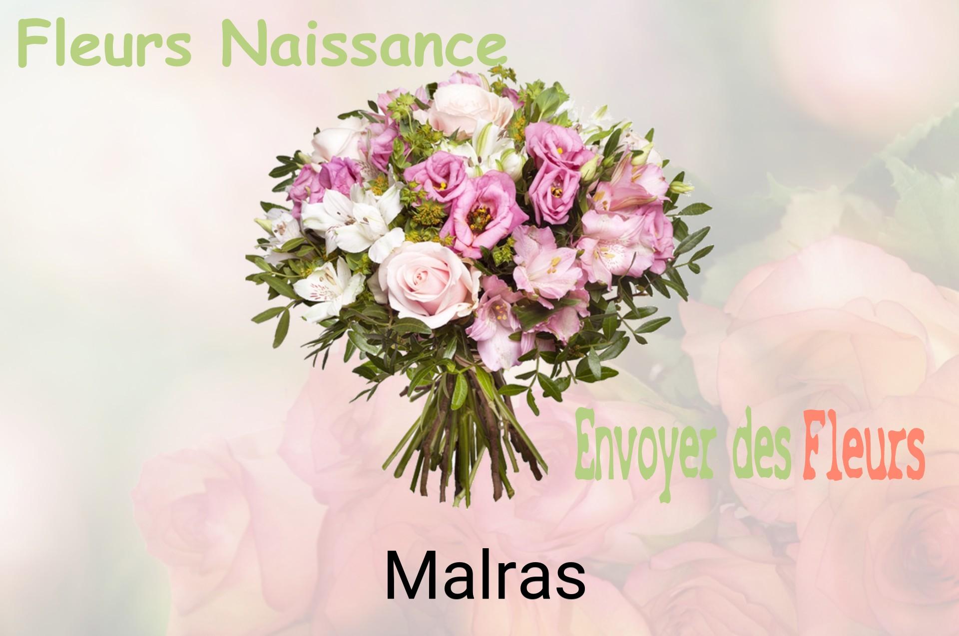 Bouquet de fleurs de naissance livré à Malras